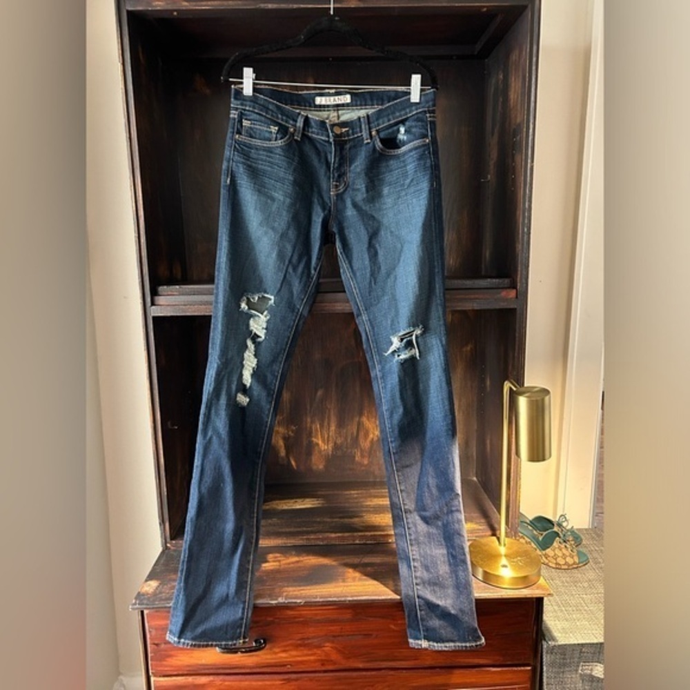 J Brand Straight Leg Jeans Size 30 Long | Low Rise Distressed